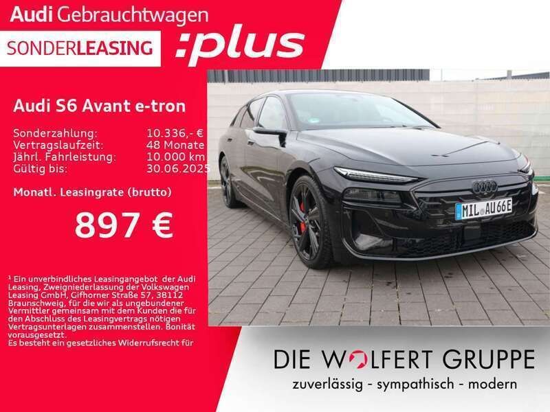 Schwarz (mythosschwarz metallic) Gebraucht 2025 Audi e-tron Ambiente SUV | 95.800 € (Fairer Preis) - Bild 1/4