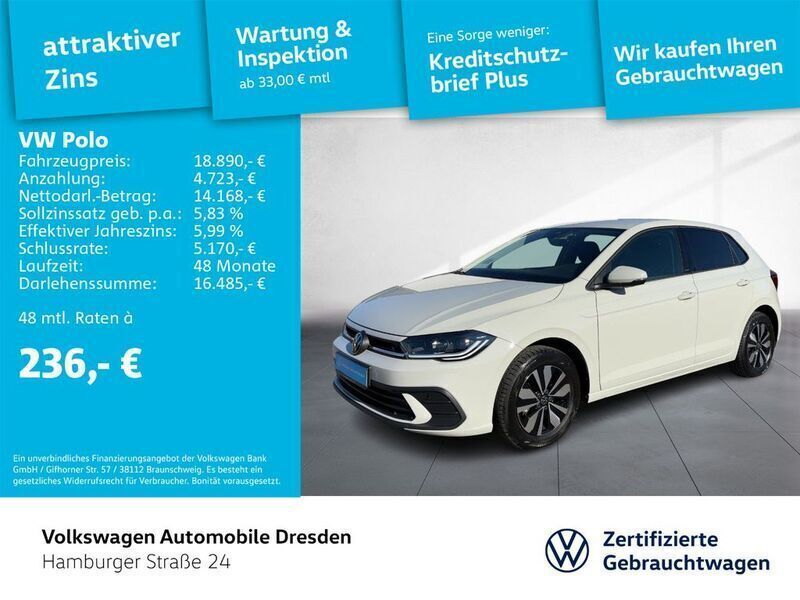 Ascotgrau Gebraucht 2024 VW Polo Life Limousine | 19.490 € (Superpreis) - Bild 1/3