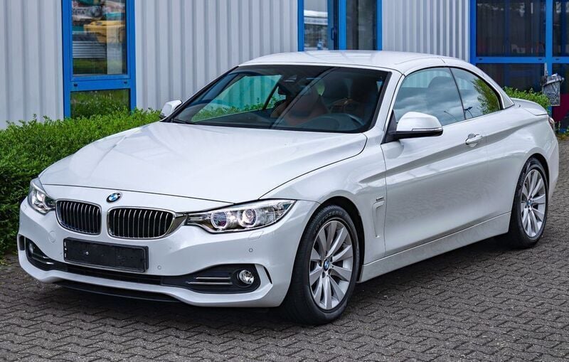 Mineralweiss metallic Gebraucht 2014 BMW 420 Sport Line Cabrio | 18.690 € (Guter Preis) - Bild 1/4