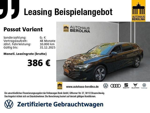 Schwarz Gebraucht 2024 VW Passat IQ Drive Kombi | 33.290 € (Guter Preis) - Bild 1/4