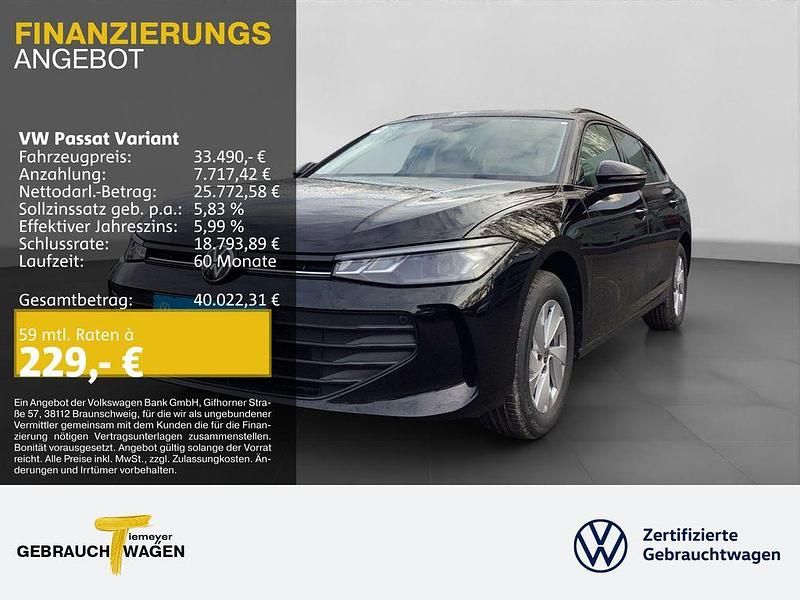 Neu VW Passat Basis 150 PS (110 kW) 2025 Schwarz Kombi