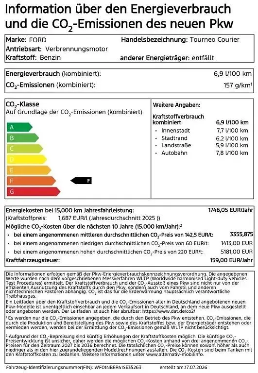 Gebraucht Ford Tourneo Courier Trend 125 PS (91 kW) 2026 Van / Kleinbus