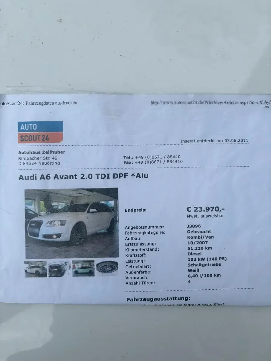 Gebraucht Audi A6 140 PS (102 kW) 2007 Kombi