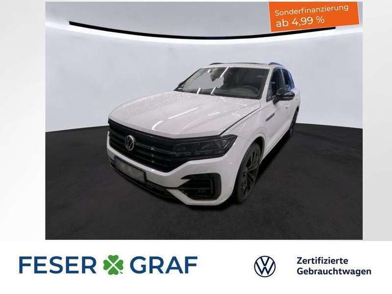 Pure white Gebraucht 2021 VW Touareg R-line SUV | 51.950 € (Teuer) - Bild 1/2