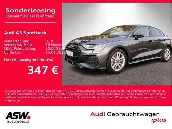 Grau (daytonagrau perleffekt) Gebraucht 2025 Audi A3 S-Line Limousine | 35.331 € (Superpreis) - Bild 1/4