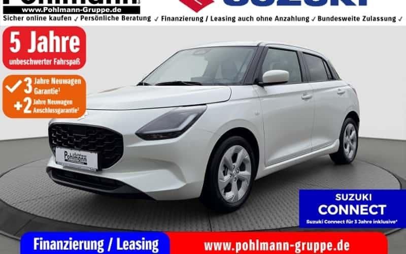 Pure white pearl metallic Neu 2025 Suzuki Swift Comfort Limousine | 20.985 € - Bild 1/4