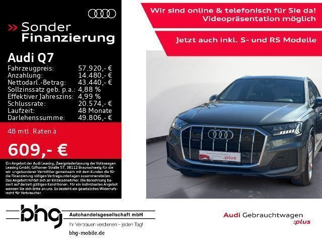 Daytonagrau perleffekt Gebraucht 2022 Audi Q7 S-Line SUV | 57.920 € (Superpreis) - Bild 1/4