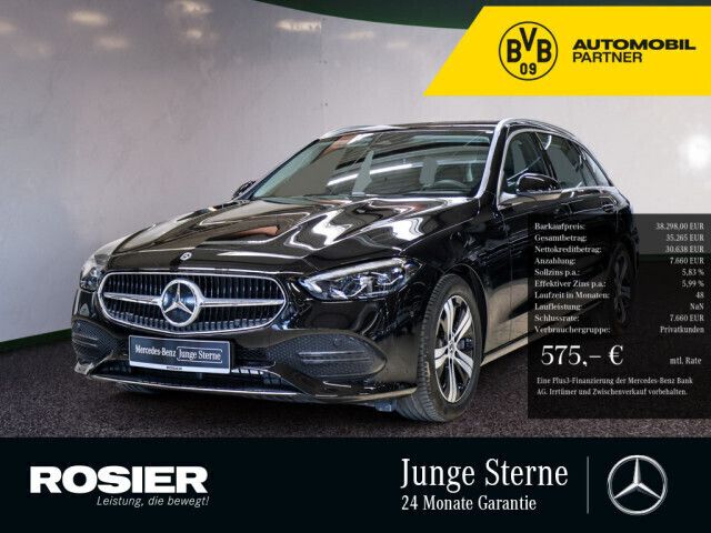 Schwarz / obsidianschwarz Gebraucht 2024 Mercedes C220 Advanced Kombi | 39.890 € (Fairer Preis) - Bild 1/4