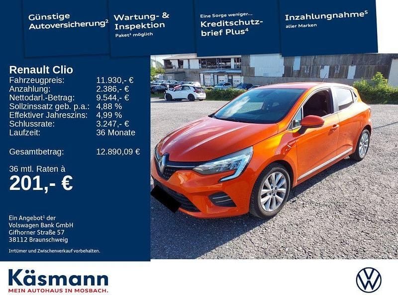 Valencia orange metallic Gebraucht 2020 Renault Clio V Experience Limousine | 11.930 € (Fairer Preis) - Bild 1/4