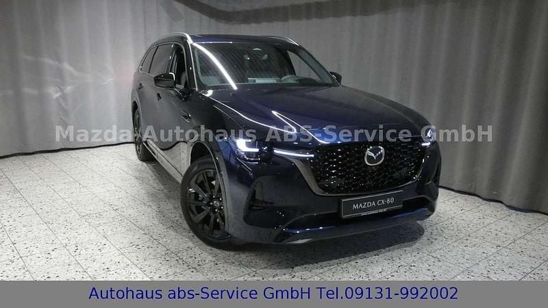 Deep crystal blue Gebraucht 2025 Mazda CX-80 Homura-Line SUV | 57.865 € (Guter Preis) - Bild 1/4
