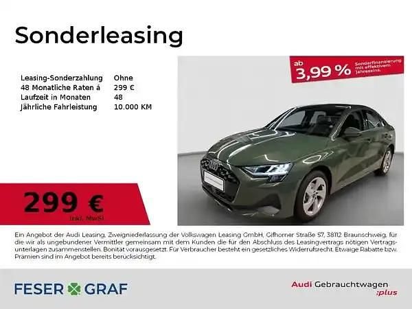 Distriktgrün metallic Gebraucht 2025 Audi A3 Ambiente Limousine | 31.990 € (Superpreis) - Bild 1/4