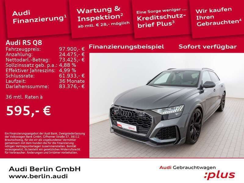 Daytonagrau perleffekt Gebraucht 2022 Audi RS Q8 Ambiente SUV | 98.900 € (Etwas zu teuer) - Bild 1/3