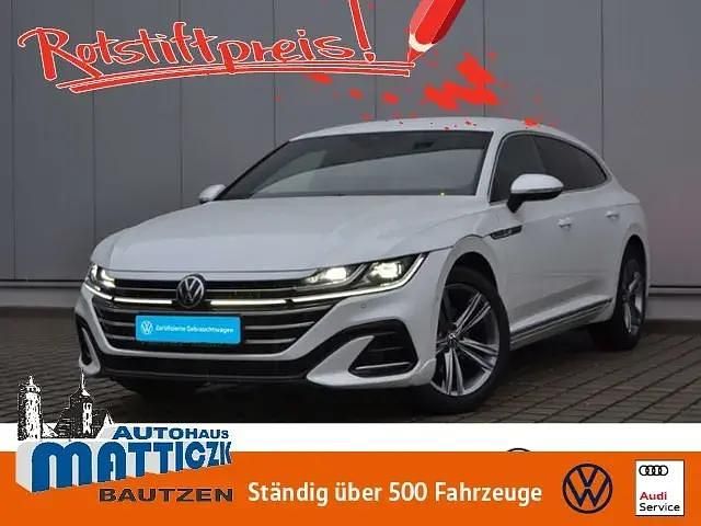 Oryxweiß perlmutteffekt (metallic) Gebraucht 2021 VW Arteon R-line Kombi | 34.788 € (Fairer Preis) - Bild 1/3