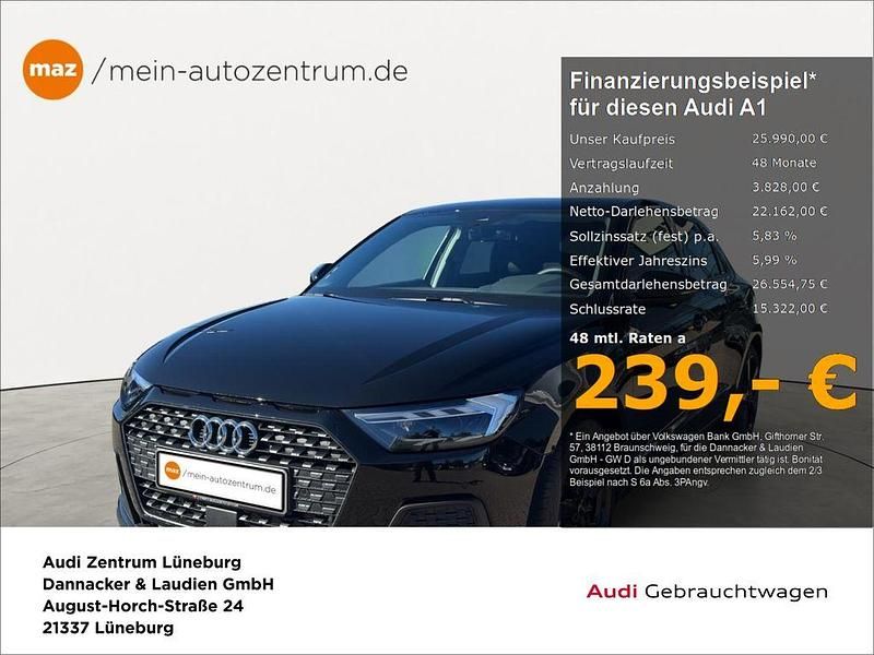 Mythosschwarz Gebraucht 2025 Audi A1 Sportback Basis Kleinwagen | 25.990 € (Fairer Preis) - Bild 1/4