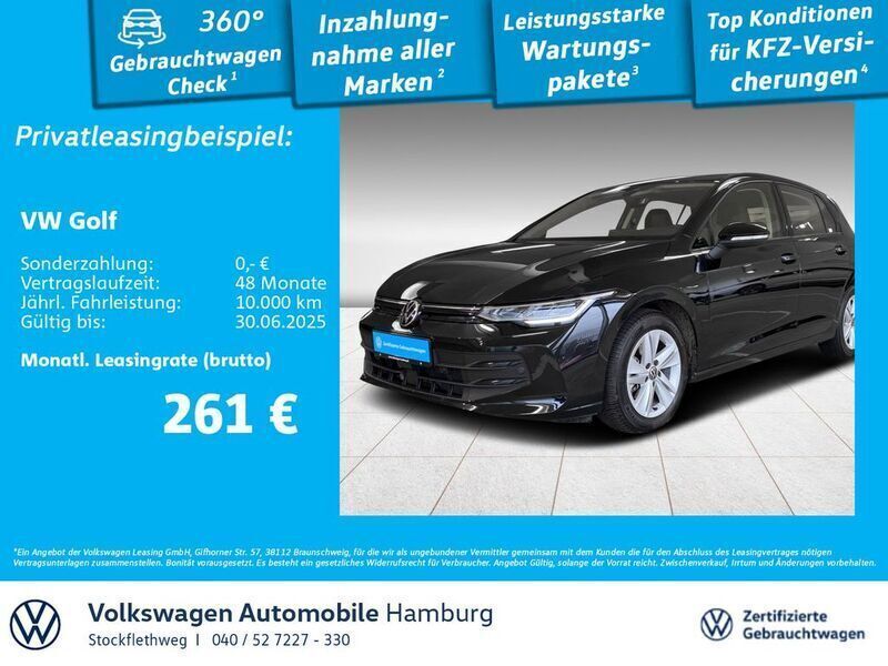 Schwarz Gebraucht 2024 VW Golf VIII Life Limousine | 27.550 € (Fairer Preis) - Bild 1/3
