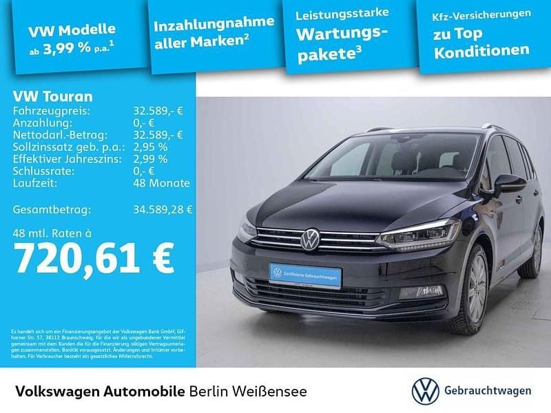 Schwarz Gebraucht 2024 VW Touran Highline Van / Kleinbus | 32.589 € (Guter Preis) - Bild 1/4
