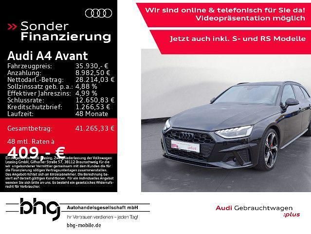 Mythosschwarz metallic Gebraucht 2022 Audi A4 S-Line Kombi | 35.930 € (Etwas zu teuer) - Bild 1/4