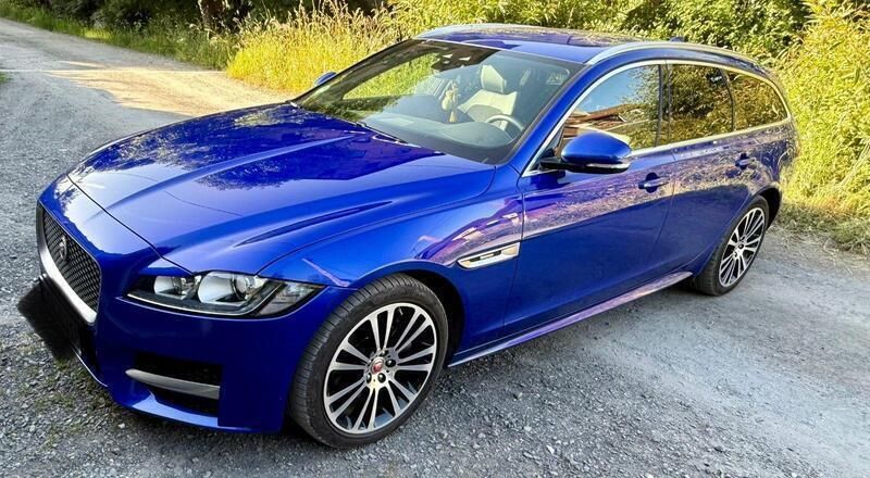 Blau Gebraucht 2020 Jaguar XF Sportbrake R-Sport Kombi | 19.900 € - Bild 1/4