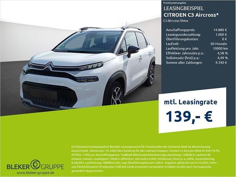 Lack weiss banquise/typ aussenverkleidung spiegel flach standard Gebraucht 2023 Citroën C3 Aircross Shine SUV | 12.980 € (Guter Preis) - Bild 1/3