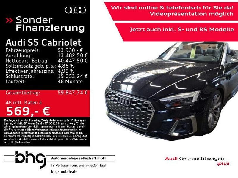 Schwarz Gebraucht 2023 Audi S5 Ambiente Cabrio | 53.930 € (Fairer Preis) - Bild 1/4