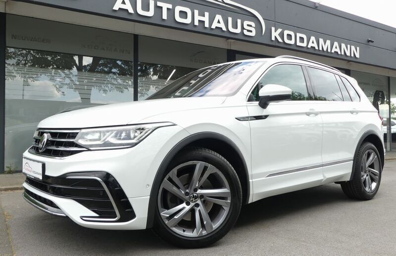 Pure white Gebraucht 2021 VW Tiguan R-line SUV | 31.950 € (Fairer Preis) - Bild 1/4