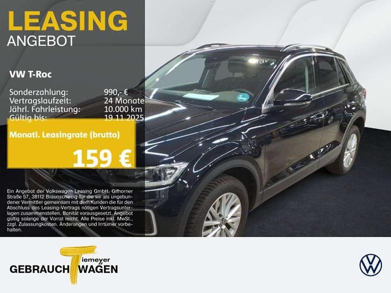 Schwarz Gebraucht 2024 VW T-Roc Life SUV | 22.120 € (Fairer Preis) - Bild 1/3