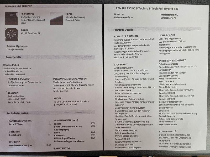 Gebraucht Renault Clio V 94 PS (69 kW) 2023 Grau Kleinwagen