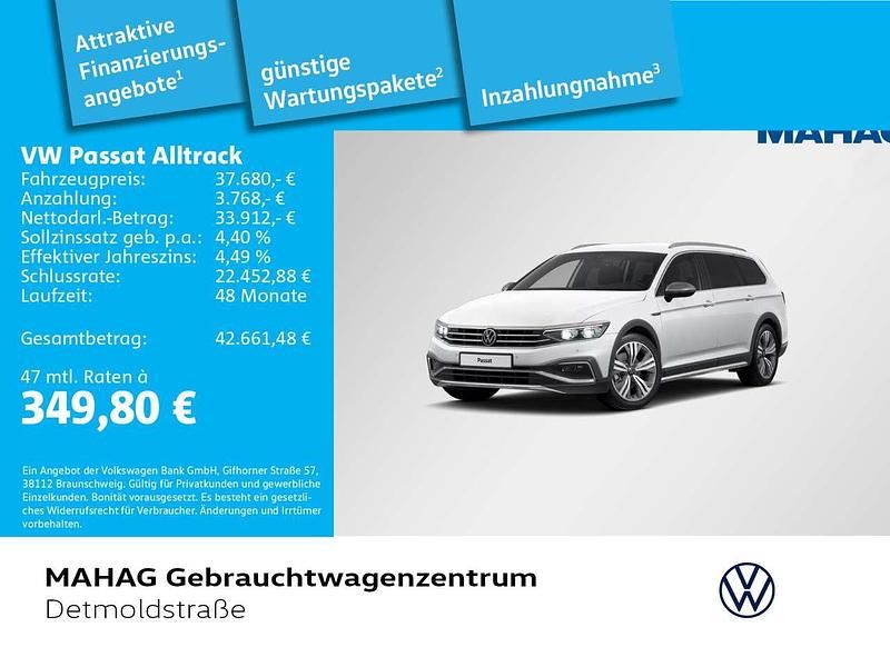 Gletscherweiß metallic Gebraucht 2023 VW Passat Alltrack Kombi | 37.680 € (Fairer Preis) - Bild 1/2