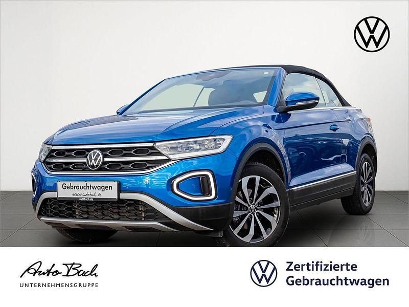 Blau Gebraucht 2023 VW T-Roc Cabriolet Style Cabrio | 23.980 € (Guter Preis) - Bild 1/4