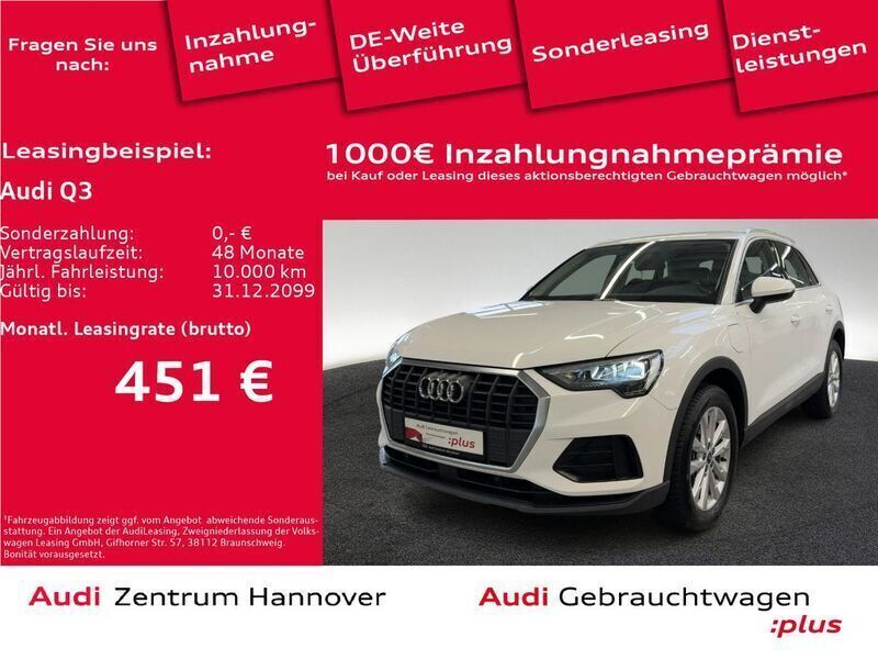 T9 ibisweiß (metallic) Gebraucht 2022 Audi Q3 Ambiente SUV | 30.350 € (Superpreis) - Bild 1/4