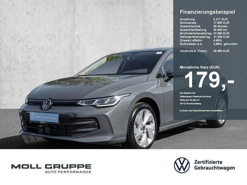 Neu VW Golf VIII Life 116 PS (85 kW) 2025 Dolphin grau metallic Limousine