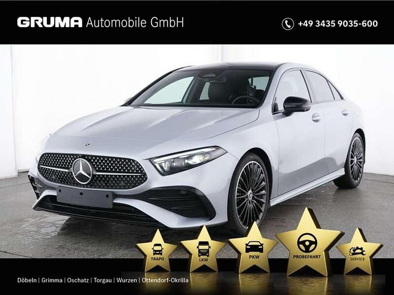 Lack hightechsilber Gebraucht 2024 Mercedes A250 AMG Line Premium Plus Limousine | 45.930 € (Teuer) - Bild 1/4