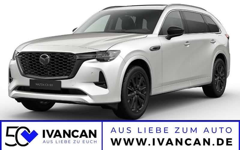Rhodium white Neu 2025 Mazda CX-80 Homura-Line SUV | 56.350 € (Fairer Preis) - Bild 1/4