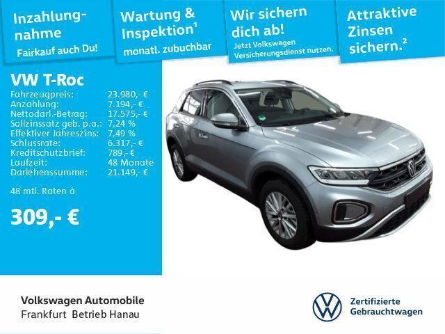Pyritsilber metallic Gebraucht 2024 VW T-Roc Life SUV | 23.980 € (Guter Preis) - Bild 1/4