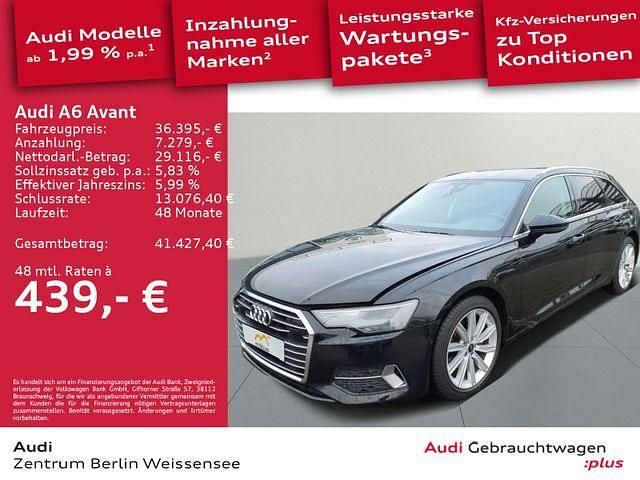 Mythosschwarz metallic Gebraucht 2022 Audi A6 Kombi | 36.395 € (Fairer Preis) - Bild 1/4