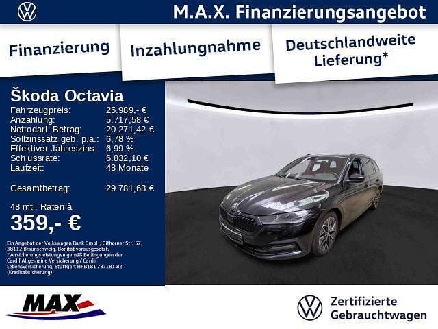 Schwarz (metallic) Gebraucht 2022 Skoda Octavia Style Kombi | 25.989 € (Fairer Preis) - Bild 1/3