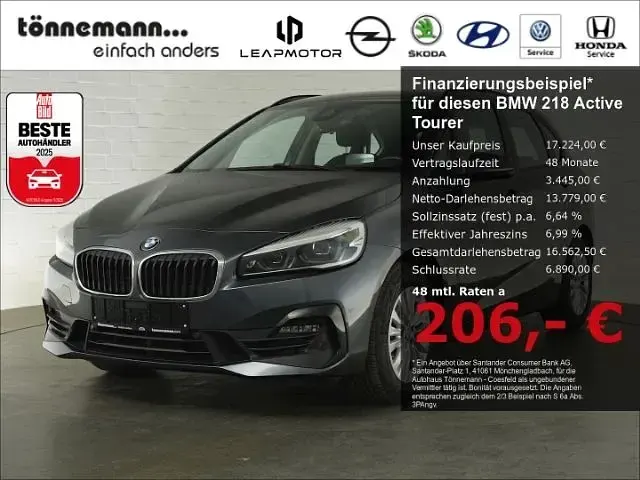 Gebraucht BMW 218 Active Tourer Advantage 150 PS (110 kW) 2020 Van / Kleinbus