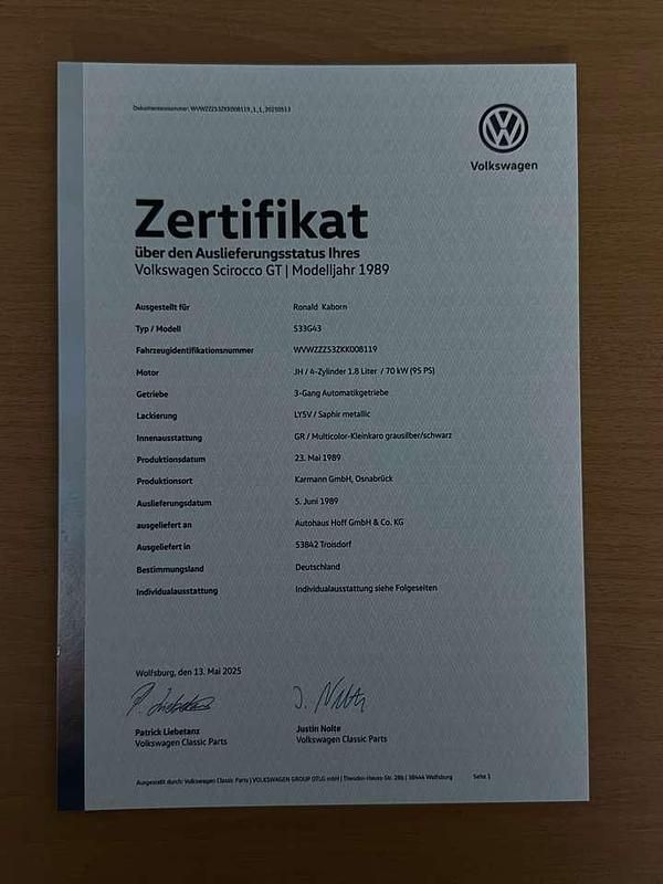 Gebraucht VW Scirocco 95 PS (69 kW) 1989 Grau Coupé