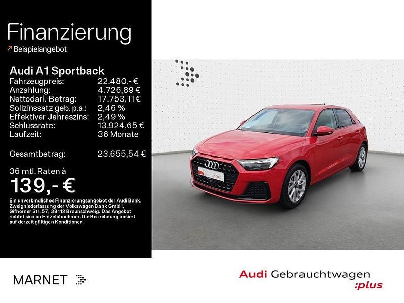 Rot Gebraucht 2024 Audi A1 Sportback Advanced Plus Kleinwagen | 22.480 € (Guter Preis) - Bild 1/4