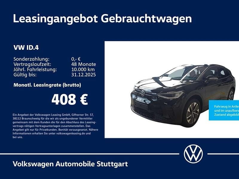 Grenadillschwarz metallic Gebraucht 2025 VW ID.4 Move SUV | 39.930 € (Superpreis) - Bild 1/4