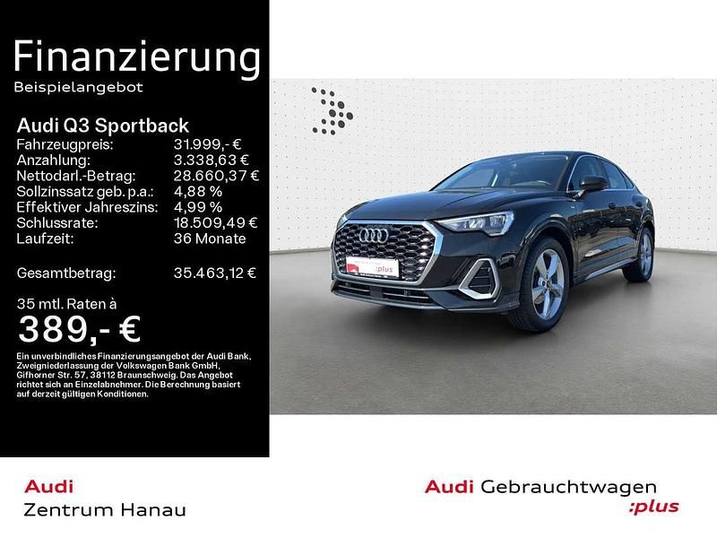 Mythosschwarz metallic Gebraucht 2022 Audi Q3 S-Line SUV | 31.999 € (Guter Preis) - Bild 1/4