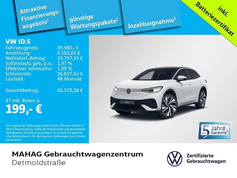 Gletscherweiß metallic/schwarz Gebraucht 2025 VW ID.5 Pro SUV | 39.980 € (Guter Preis) - Bild 1/1
