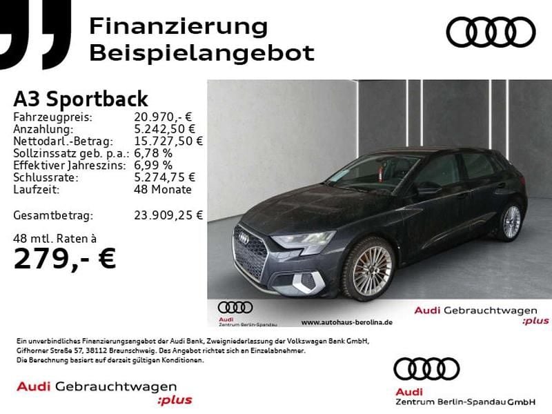 Gebraucht Audi A3 Advanced 204 PS (150 kW) 2022 Schwarz Limousine