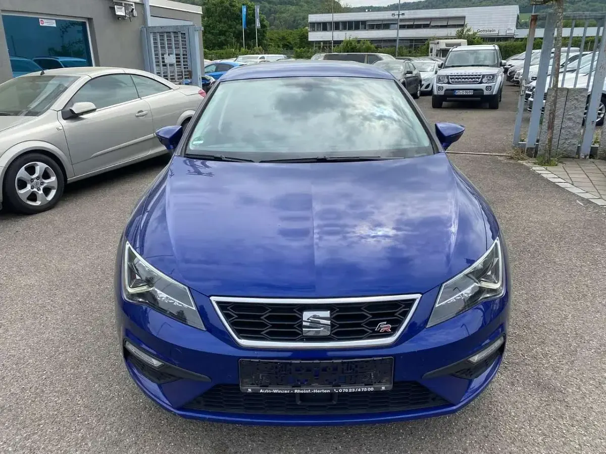 Usata Seat Leon FR 125 CV (91 kW) 2018 Blu Berlina
