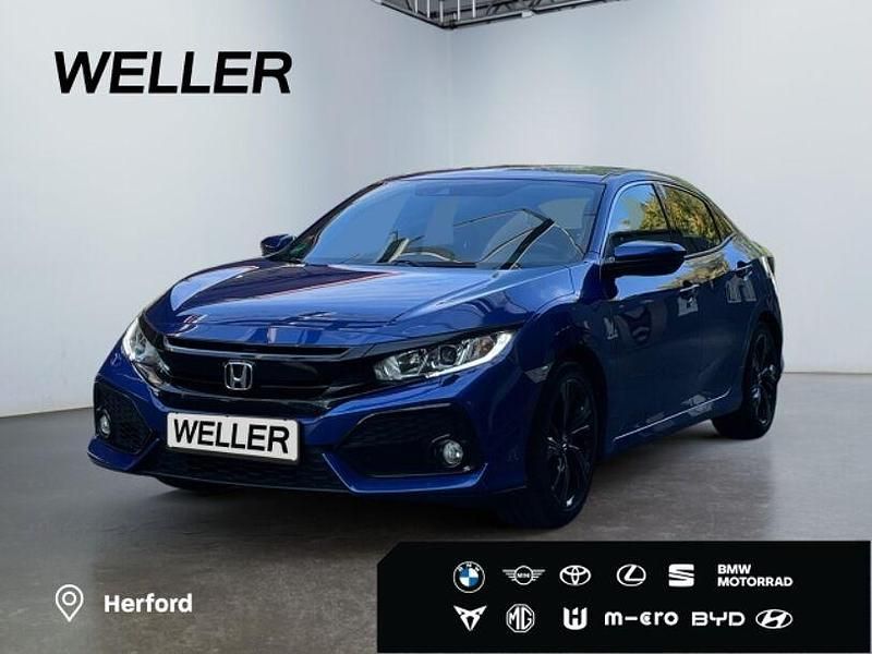 Blau Gebraucht 2017 Honda Civic Elegance Limousine | 15.149 € (Fairer Preis) - Bild 1/3