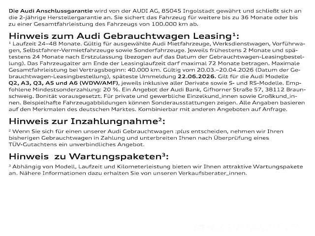 Gebraucht Audi Q3 Advanced Plus 150 PS (110 kW) 2025 Florettsilber metallic SUV