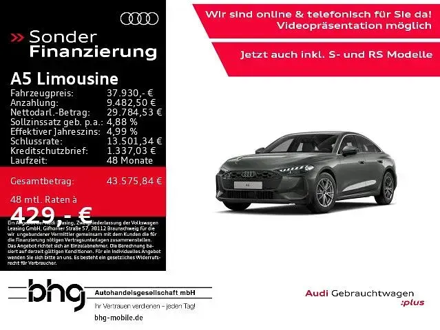 Gebraucht Audi A5 Sport 204 PS (150 kW) 2025 Chronosgrau metallic Limousine