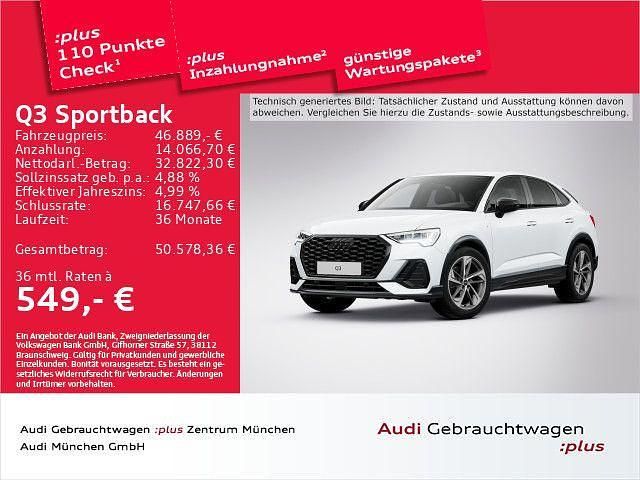 Weiß Gebraucht 2025 Audi Q3 Sportback S-Line SUV | 46.889 € (Teuer) - Bild 1/2