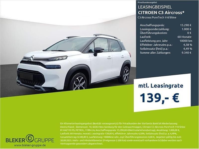 Lack weiss banquise/typ aussenverkleidung spiegel flach standard Gebraucht 2023 Citroën C3 Aircross PureTech SUV | 15.290 € (Guter Preis) - Bild 1/3