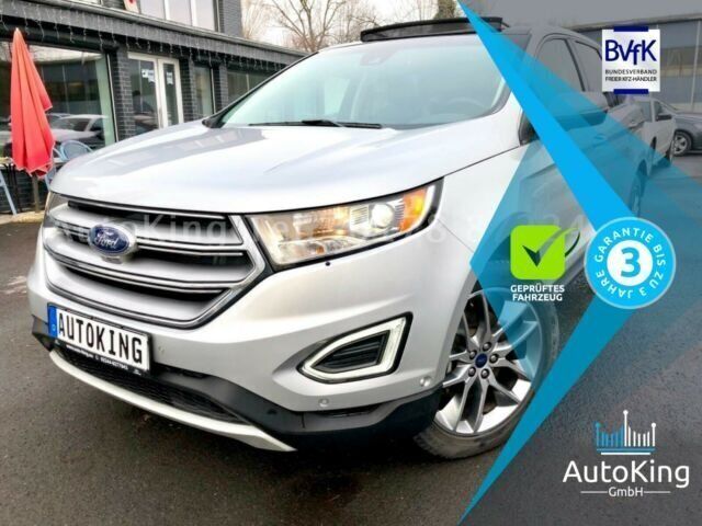 Silber metallic Gebraucht 2016 Ford Edge Titanium SUV | 21.400 € - Bild 1/4